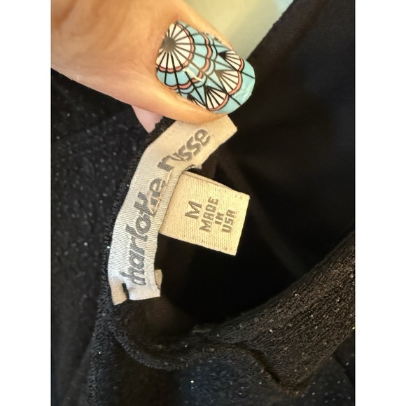 Charlotte Russe Vintage Mini Little Black Dress Size M Low Open Back Y2K - Picture 5 of 5